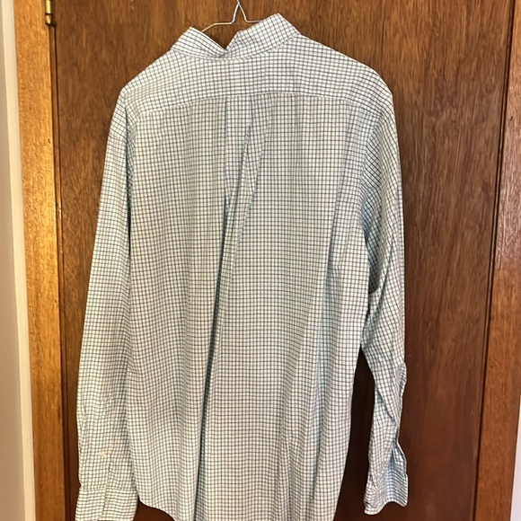 Ralph Lauren Men’s Dress Shirt Men’s Large Green and Blue Checkered Patterned - Picture 4 of 4